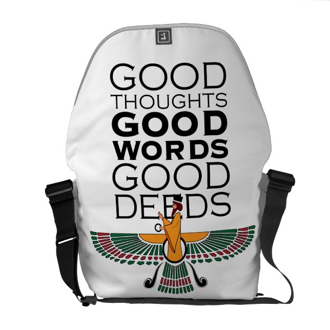 Persian Faravahar Handbag Courier Bag (Back Open)