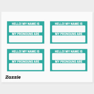 Persian Green Name & Pronoun Labels