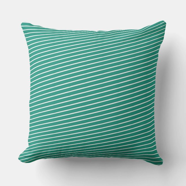 Persian Green Pinstripe Cushion (Front)