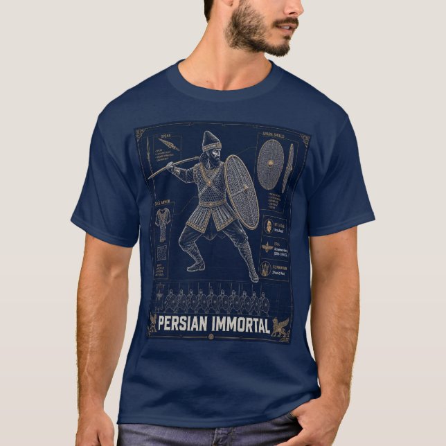 Persian Immortal Blueprint T-Shirt (Front)