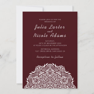 Persian Jewel Arch Ordinate Mandala Wedding Invitation