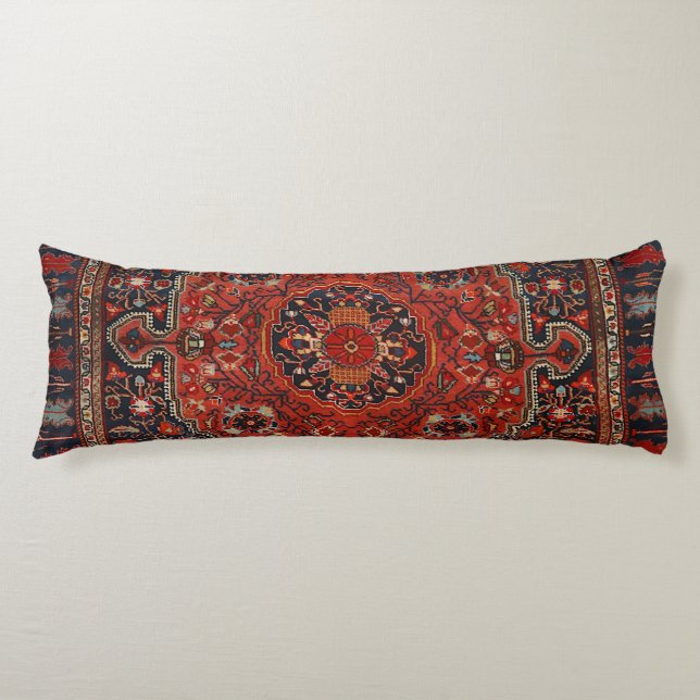 Persian Joshan Red Rusty Blue  Body Cushion (Front)