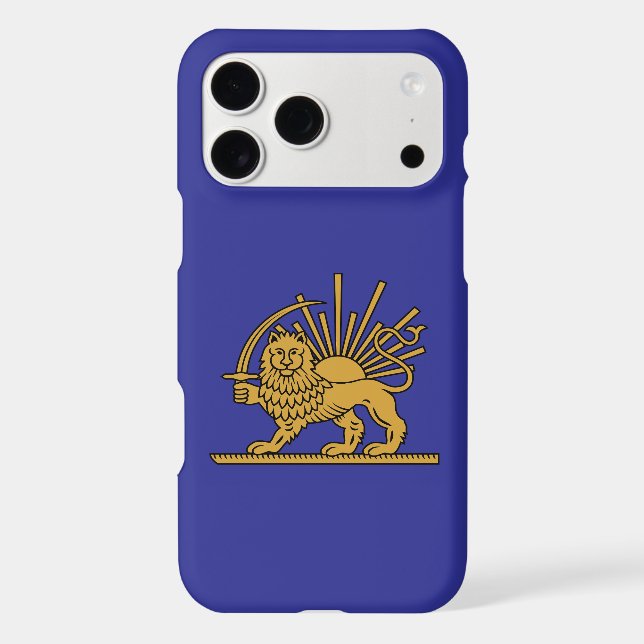 Persian Lion and Sun Emblem iPhone Case (Back)