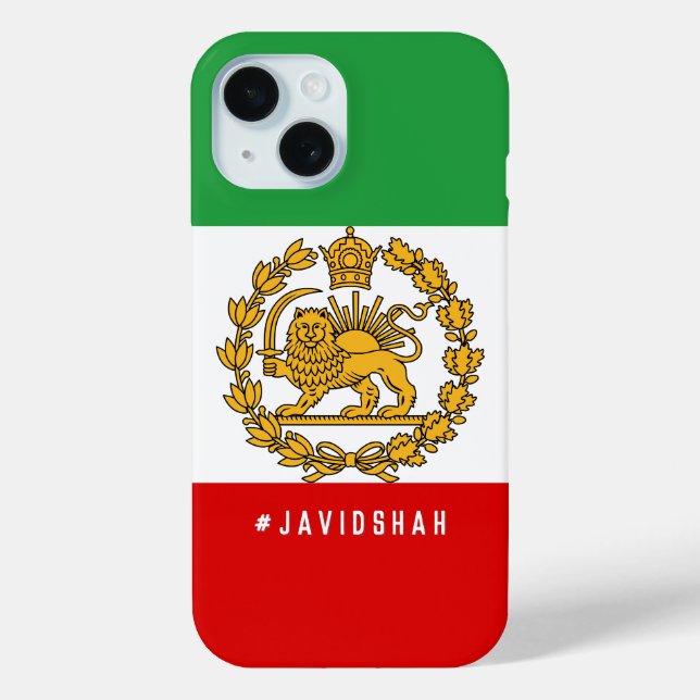 Persian Lion And Sun Flag Crown Javid Shah Pahlavi Case-Mate iPhone Case (Back)