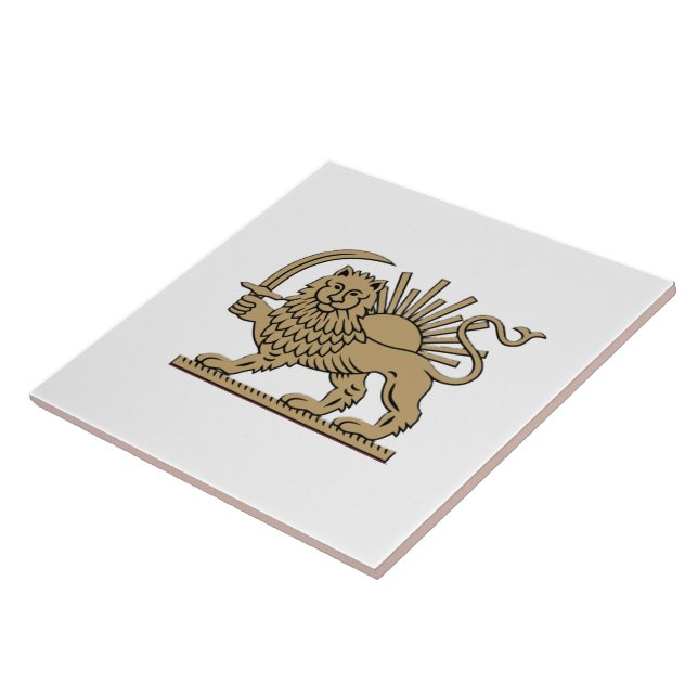 Persian Lion and Sun Tile (Side)