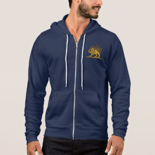Persian Lion and Sun Zip Hoodie