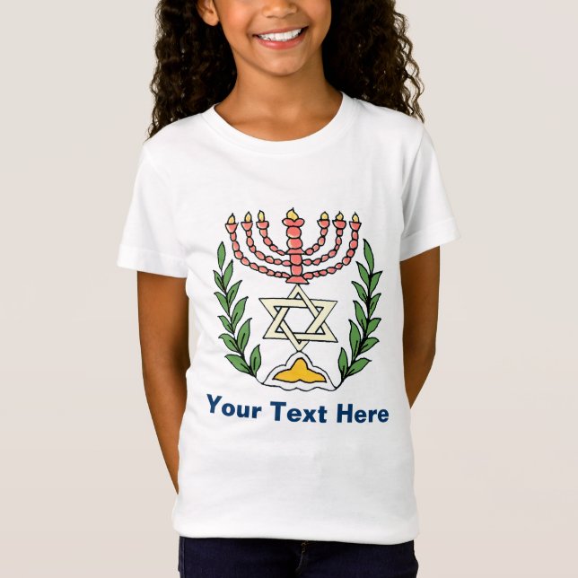 Persian Magen David Menorah T-Shirt (Front)