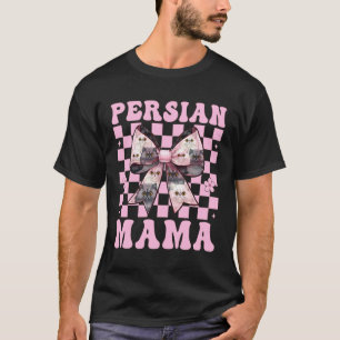 Persian Mama Mum Persian Cat Mother's Day Pink Coq T-Shirt