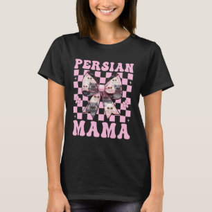 Persian Mama Mum Persian Cat Mother's Day Pink Coq T-Shirt