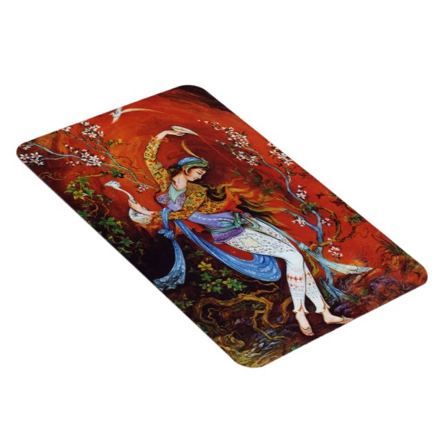 Persian Miniature Dancing Nymph Magnet (Right Side)