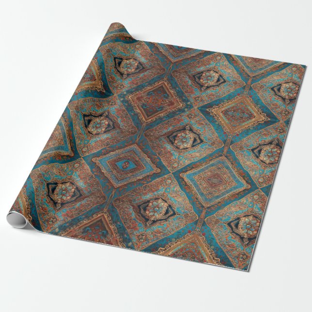 Persian Modern Beautiful Old Pattern Collection Wrapping Paper (Unrolled)