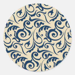Persian Motifs Inspiration 2 Classic Round Sticker