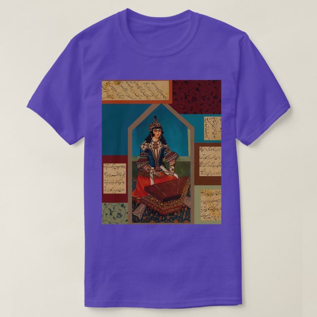 Persian Musician And Calligraphy Zipped Hoodie T-Shirt (Design Front)