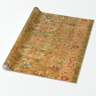 Persian Muted Green Yellow Blue Wrapping Paper
