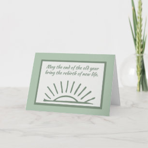 Persian New Year End and Rebirth with Rising Sun Card