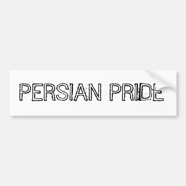 PERSIAN PRIDE BUMPER STICKER (Front)