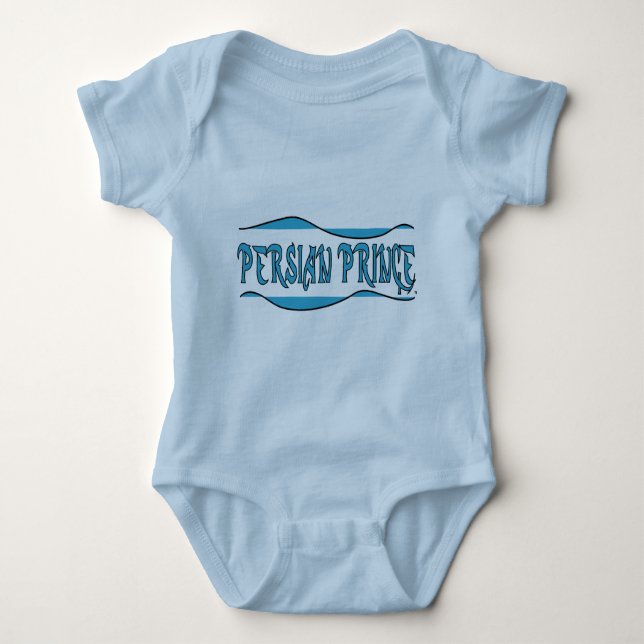 Persian Prince - in Blue Baby Bodysuit (Front)