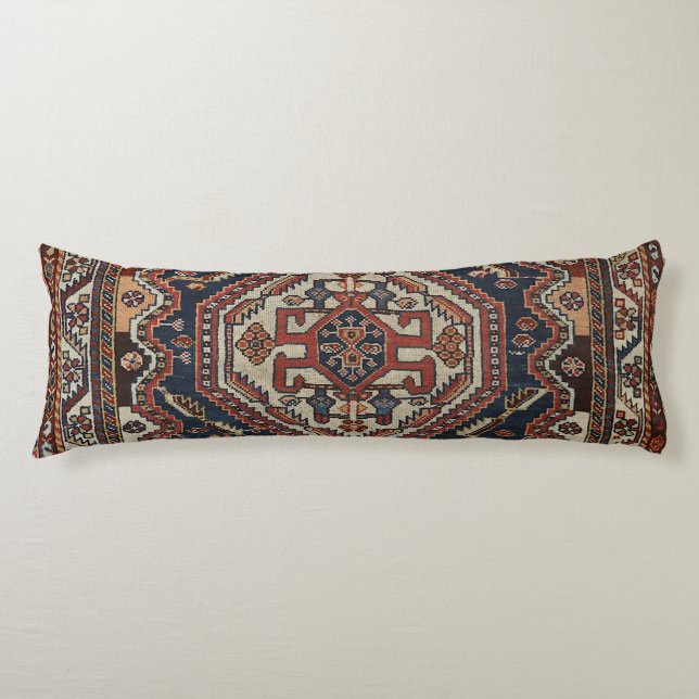 Persian Qashqai Aztec Royal Blue Red  Body Cushion (Front)