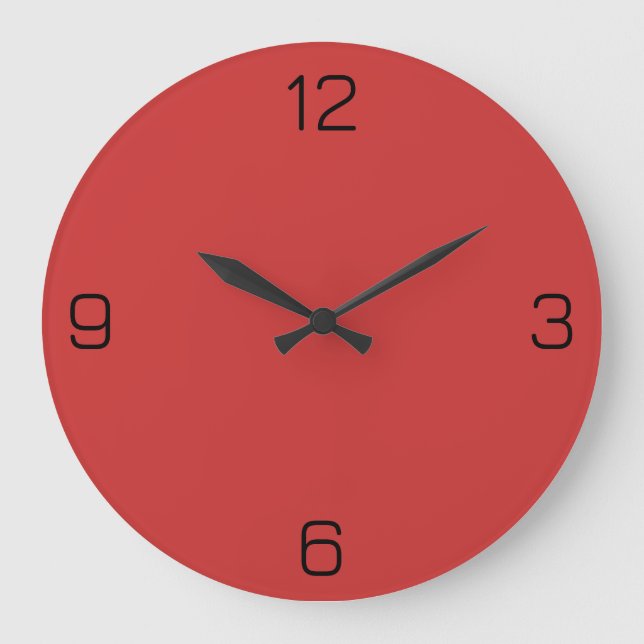 Persian Red CA3433 Colour with Add Your Name Optio Large Clock (Front)