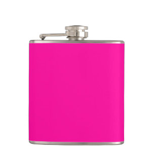 Persian Rose solid deep pink Hip Flask