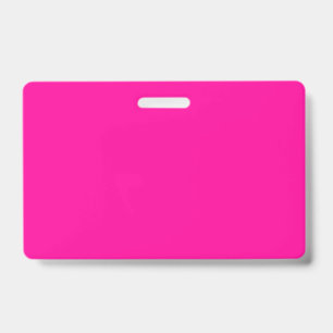 Persian Rose solid deep pink ID Badge