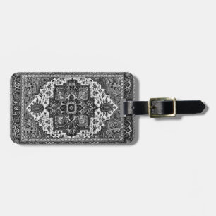 PERSIAN RUG - Black & White Luggage Tag