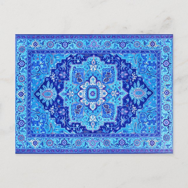 PERSIAN RUG - Blue Postcard (Front)