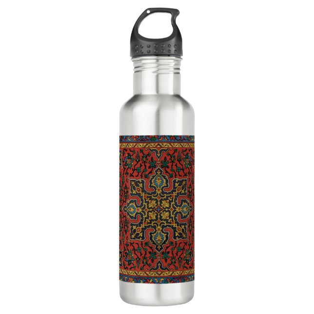 Persian Rug Carpet Red Blue Classic 710 Ml Water Bottle (Front)