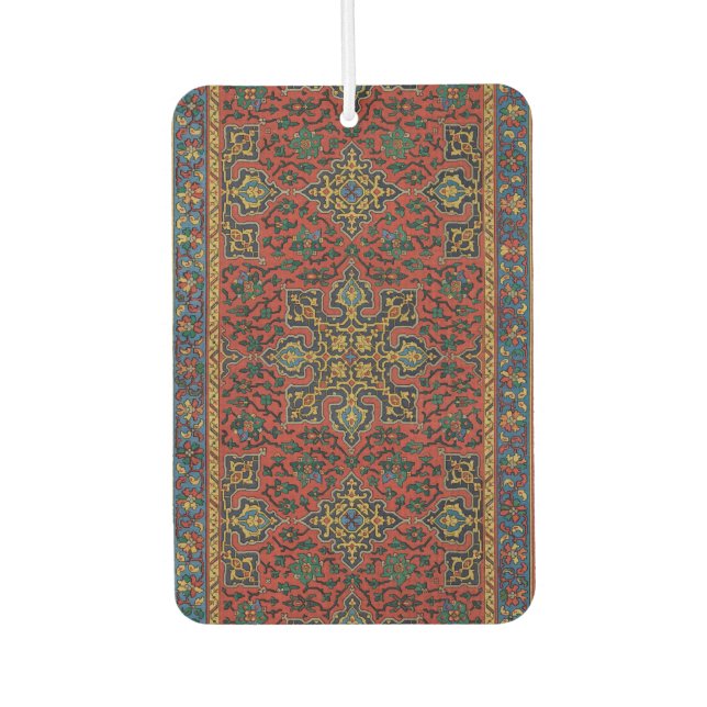 Persian Rug Carpet Red Blue Classic Car Air Freshener (Front)