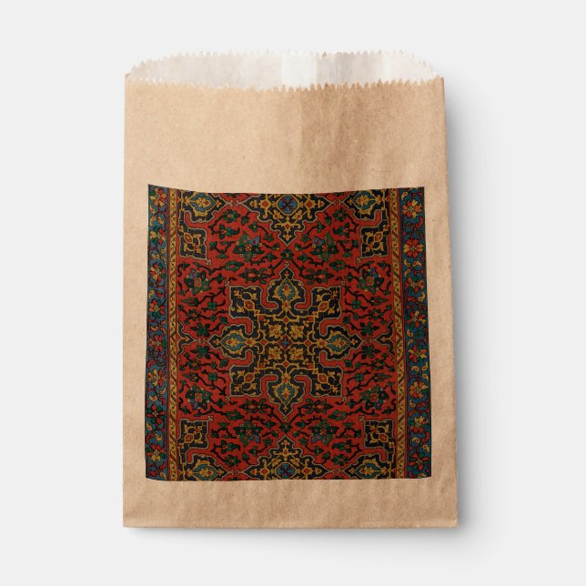 Persian Rug Carpet Red Blue Classic Favour Bags (Front)