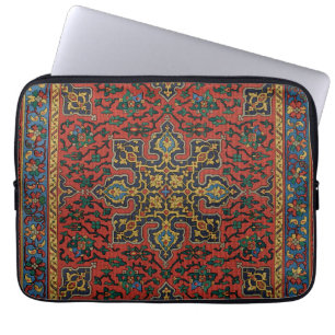 Persian Rug Carpet Red Blue Classic Laptop Sleeve