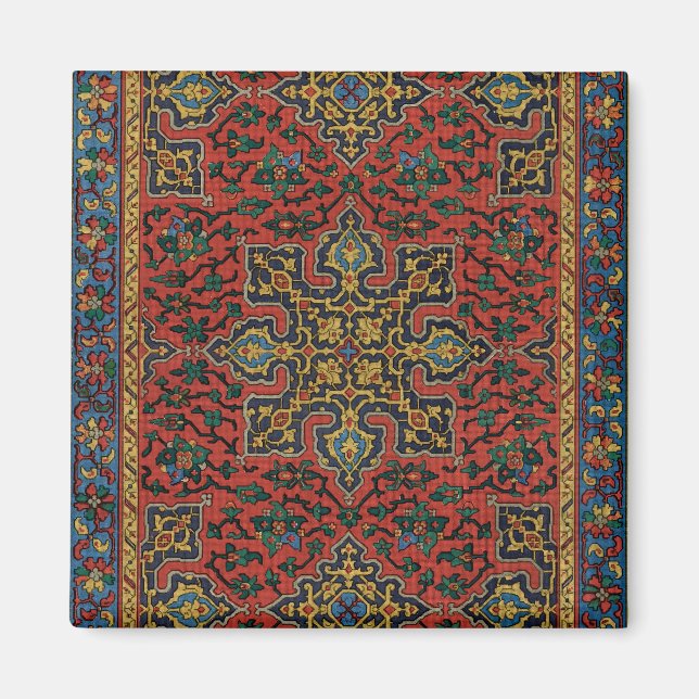 Persian Rug Carpet Red Blue Classic Magnet (Front)