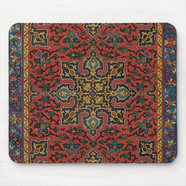 Persian Rug Carpet Red Blue Classic Mouse Pad (Front)