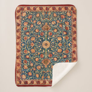 Persian Rug Design Sherpa Blanket