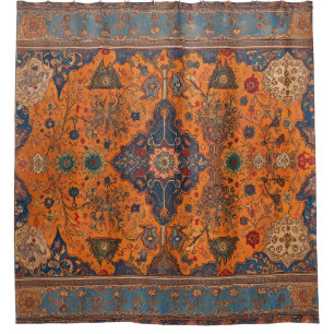 Persian Rug or Carpet Digital Artwork Shower Curtain
