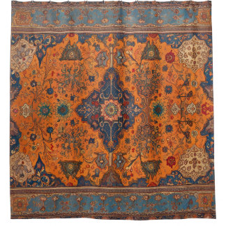 Persian Rug or Carpet Digital Artwork Shower Curtain