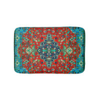 Persian Rug Ornate Design In Red & Blue