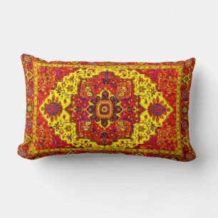 PERSIAN RUG - Red & Yellow Lumbar Cushion