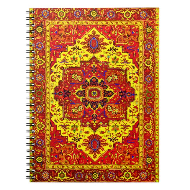 PERSIAN RUG - Red & Yellow Spiral Notebook (Front)