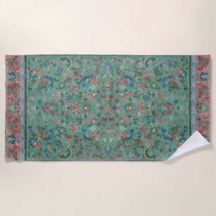 Persian Silk Rug Print Beach Towel