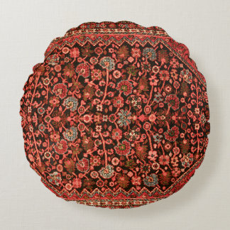 Persian Silk Rug Print  Round Cushion
