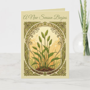 Persian Spring Emblem Vintage Sabzeh Botanical Card