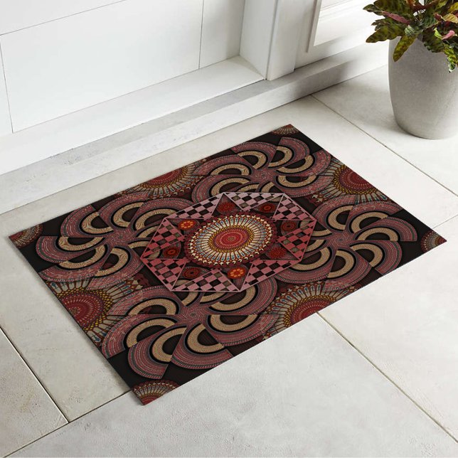 Persian sunniest framed ethnic semicircle mandala doormat (Creator Uploaded)