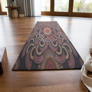 Persian sunniest framed ethnic semicircle mandala yoga mat