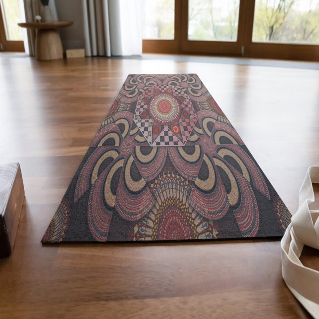 Persian sunniest framed ethnic semicircle mandala yoga mat (Creator Uploaded)
