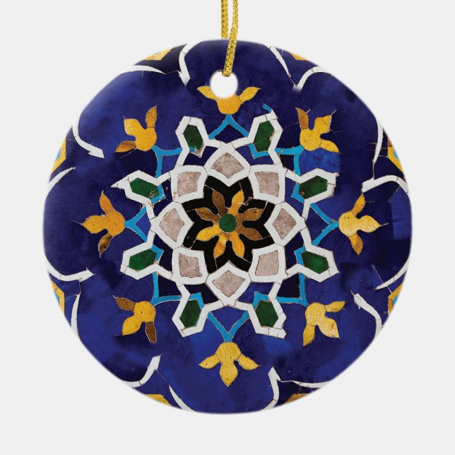 Persian Tile Ceramic Tree Decoration (Front)