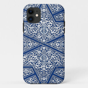 Persian tile pattern - cobalt blue and white iPhone 11 case