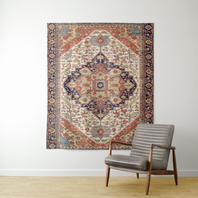 PERSIAN VINTAGE ORIENTAL DESIGN TAPESTRY (In Situ)