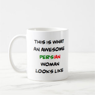 persian woman, awesome coffee mug