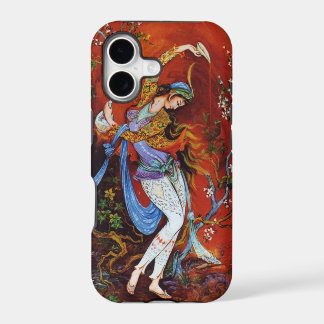 Persian Woman Dancing with Bird & Wine